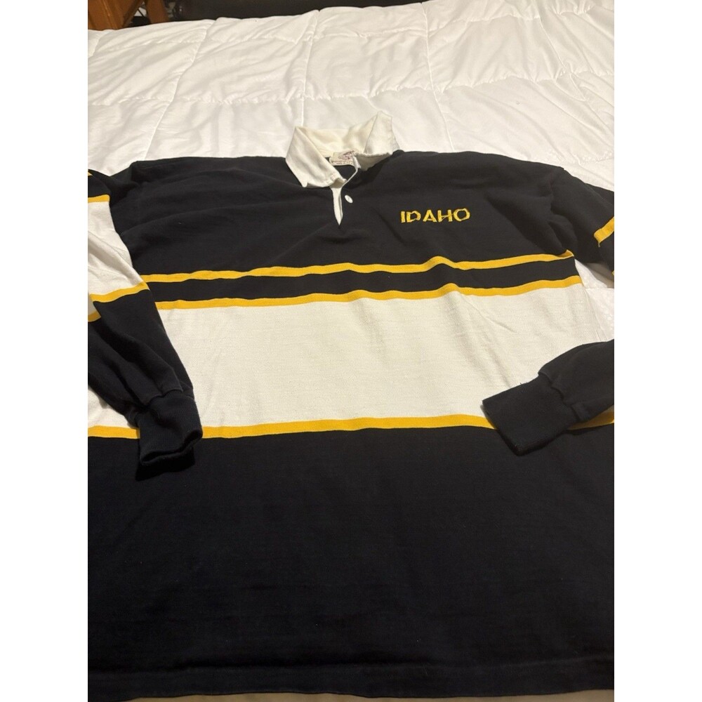 Vintage Long Sleeve Polo Rugby Shirt Men’s Size XL Idaho By EF Enterprise